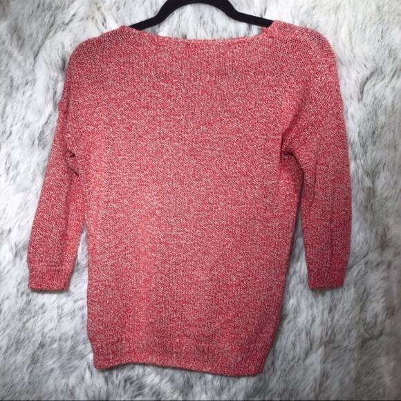 Gap orange & white knit pullover sweater xs - Picture 6 of 8